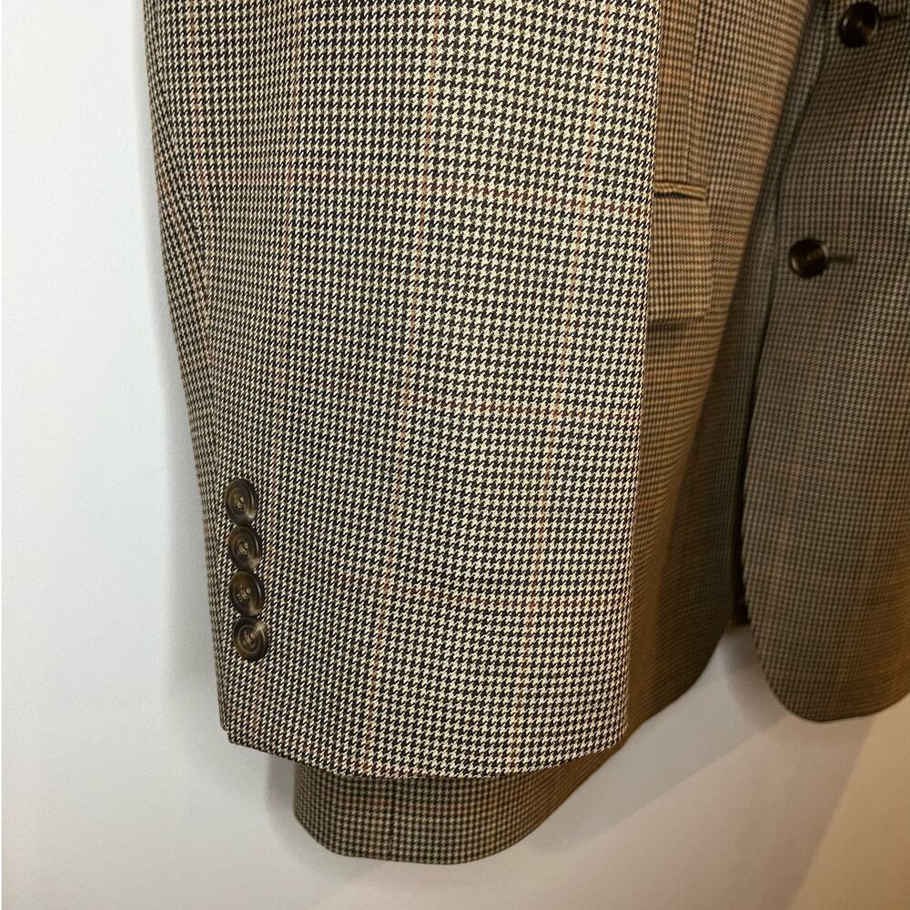 Lauren Ralph Lauren Houndstooth Sports Coat 100% Wool Size 46 Regular Academia - Picture 4 of 9